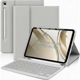 M.TK Moveteck Samsung Galaxy Tab S9/s9 FE/S10 FE/S10 Lite 10.9 Kablosuz Bluetooth Türkçe Q Klavyeli Tablet Kılıfı - Galaxy Tab S9 / S9 Fe/S10 Fe 10.9 - Gri