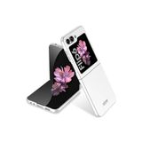 M.TK moveteck Samsung Galaxy Z Flip 6 Kılıf Ultra İnce Renkli Sert Kıpta Kapak Mat Parmak izi Yapmaz Katlanabilir, Gümüş, Tek Ebat, sertkıptakapak-flip6-gümüş