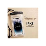 m.tk moveteck Tüm Cihazlar ile Uyumlu Su Geçirmez Telefon Kılıfı, IPX8 Waterproof, Şeffaf, Siyah