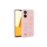 M.TK moveteck Vivo Y16 Kılıf Kamera Korumalı Karakterli Emoji Ayıcık Desenli Figürlü Kabartmalı Parlak Kapak, Pembe, Tek Ebat, toys-y16-pembe123