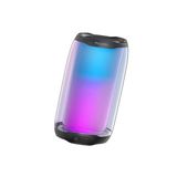 m.tk moveteck W09 Kablosuz Bluetooth Hoparlör, RGB LED Işıklı, Ritmik Şimşek Efekti, Siyah