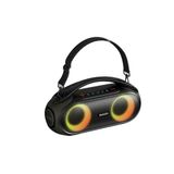 m.tk moveteck W19 Kablosuz Bluetooth Hoparlör, Taşınabilir, Omuz Askılı, RGB Işıklı, Siyah