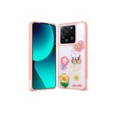 M.TK moveteck Xiaomi Mi 13T Pro Kılıf Emoji Ayıcık Desenli Kabartmalı Karakterli Figürlü Parlak Coffe Silikon, Pembe, Tek Ebat, cevze-13tpro-pembe