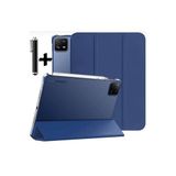 M.TK moveteck Xiaomi Pad 6 Kılıf 11 inç Uyumlu Tablet Kılıfı Kapaklı İnce Tasarım Uyku Modlu Smart Akıllı + Kalem, Lacivert, Tek Ebat, mipad6pro-smart-laci