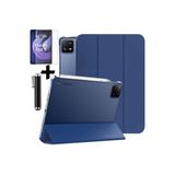 M.TK moveteck Xiaomi Pad 6 / Pad 6 Pro 11 Inç Kılıf Akıllı Smart Uyku Modlu Standlı Ekran Camı Kalem Set, Lacivert, Tek Ebat, pad6-smartSET-laci