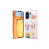 M.TK moveteck Xiaomi Poco C65 Kılıf Emoji Ayıcık Desenli 3D Kabartmalı Karakterli Figürlü Parlak Coffe Silikon, Pembe, Tek Ebat, cevze-c65-pembe