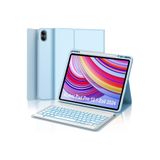 m.tk moveteck Xiaomi Poco Pad 12.1 / Redmi Pad Pro ile Uyumlu Tablet Klavyeli Kılıf, Bluetooth Kalem Bölmeli, Mavi