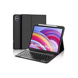 m.tk moveteck Xiaomi Poco Pad 12.1 / Redmi Pad Pro ile Uyumlu Tablet Klavyeli Kılıf, Bluetooth Kalem Bölmeli, Siyah
