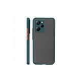 m.tk moveteck Xiaomi Poco X5 Pro Uyumlu Kılıf, Kamera Lens Korumalı, Mat Şeffaf, Renkli Tuşlu, Koyu Yeşil