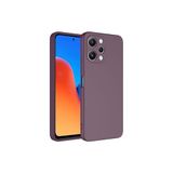 m.tk moveteck Xiaomi Redmi 12 ile Uyumlu Kılıf, Kamera Korumalı, İçi Kadife Yumuşak, Silikon, 9H Ekran Koruyucu, Koyu Mor