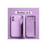 m.tk moveteck Xiaomi Redmi 12C ile Uyumlu Kılıf, Kamera Korumalı, Kadife Süet İç Yüzey, Yumuşak Silikon, Lila