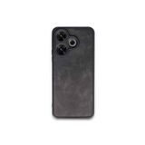 M.TK moveteck Xiaomi Redmi 13 4g Kılıf Kamera Korumalı Deri Görünümlü Leather Desenli Yumuşak Mat Silikon Kapak, Siyah, Tek Ebat, aras-redmi13-siyah