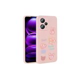 M.TK moveteck Xiaomi Redmi Note 12 4g Kılıf Kamera Korumalı Karakterli Emoji Ayıcık Desenli Figürlü Kabartmalı, Pembe, Tek Ebat, toys-note12-4g-pembe123