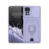 m.tk moveteck Xiaomi Redmi Note 12 Pro 4G ile Uyumlu Kılıf, Kamera Lens Korumalı, Sürgülü Yüzüklü, Kartvizitli, Silikon, Lila