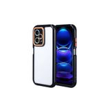 M.TK moveteck Xiaomi Redmi Note 12 Pro 5g Kılıf Renkli Kamera Koruma Detaylı Arka Şeffaf Kenar Renkli Oval Silikon, Siyah, Tek Ebat, vitamin-12pro5g-siyah