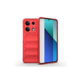 M.TK moveteck Xiaomi Redmi Note 13 4g Kılıf Kamera Korumalı Arkası Dalgalı Kabartmalı Yumuşak Renk Silikon Kapak, kırmızı, Tek Ebat, optimum-note13-kırmızı
