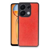M.TK moveteck Xiaomi Redmi Note 13 Pro 4G Kılıf Kamera Korumalı Deri Görünümlü Leather Desenli Yumuşak Mat Silikon, Kırmızı, Tek Ebat, aras-note13pro4g-red