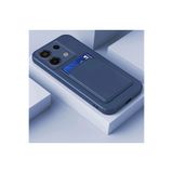 M.TK moveteck Xiaomi Redmi Note 13 Pro 4g Kılıf Kamera Korumalı Kartlıklı Cüzdanlı Yumuşak Silikon Kartvizit Bölme, Lacivert, Tek Ebat, kelvin-note13pro4g-lacivert