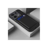 M.TK moveteck Xiaomi Redmi Note 13 Pro 4g Kılıf Kamera Korumalı Kartlıklı Cüzdanlı Yumuşak Silikon Kartvizit Bölme, Siyah, Tek Ebat, kelvin-note13pro4g-siyah