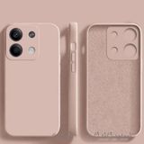 M.TK Moveteck Xiaomi Redmi Note 13 Pro 4g Kılıf Lansman Kamera Korumalı Içi Kadife Yumuşak Renkli Silikon Mat His - Pudra