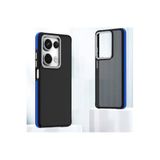 M.TK moveteck Xiaomi Redmi Note 13 Pro 4g Kılıf Metal Kamera Çıkıntılı Hassas Butonlu Arkası Mat Kenar Renkli Sert, Lacivert, Tek Ebat, harvel-13pro4g-lacivert
