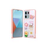 M.TK moveteck Xiaomi Redmi Note 13 Pro 5G Kılıf Emoji Ayıcık Desenli Kabartmalı Karakterli Figürlü Parlak Coffe, Pembe, Tek Ebat, cevze-13pro5g-pembe