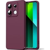 M.TK Moveteck Xiaomi Redmi Note 13 Pro 5g Kılıf Lansman Kamera Korumalı Içi Kadife Yumuşak Renkli Silikon Mat His - Mürdüm