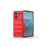 M.TK moveteck Xiaomi Redmi Note 13 Pro 5g Kılıf Mat Hisli Dalgalı Elde Kaymaz Kamera Koruma Renkli Yumuşak Silikon, Kırmızı, Tek Ebat, optimum-note13pro5g-red1
