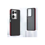 M.TK moveteck Xiaomi Redmi Note 13 Pro 5g Kılıf Metal Kamera Çıkıntılı Hassas Butonlu Arkası Mat Kenar Renkli Sert, Kırmızı, Tek Ebat, harvel-13pro5g-red