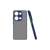 M.TK moveteck Xiaomi Redmi Note 13 Pro 5g Uyumlu Kılıf Alt Kamera Koruyucu Renkli Tuşlu Mat Arka Kapak, lacivert, Tek Ebat, hux-note13pro5g-laci