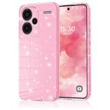m.tk moveteck Xiaomi Redmi Note 13 Pro+ ile Uyumlu Kılıf, Simli Yaldızlı, Darbeye Dayanıklı, Kamera Korumalı, Pembe