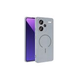 m.tk moveteck Xiaomi Redmi Note 13 Pro Plus ile Uyumlu Kılıf, Magsafe, Kamera Korumalı, İç Kadife, Silikon, Gri