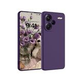 M.TK moveteck Xiaomi Redmi Note 13 Pro+ Plus Uyumlu Kılıf Lansman Kamera Korumalı Mat içi Kadife Yumuşak Kılıf, Mor, Tek Ebat, nanosilikon-13proplus-mor