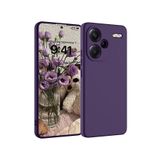 M.TK moveteck Xiaomi Redmi Note 13 Pro+ Plus Uyumlu Kılıf Lansman Kamera Korumalı Mat içi Kadife Yumuşak Kılıf, Mor, Tek Ebat, nanosilikon-13proplus-mor