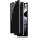 M.TK Moveteck Xiaomi Redmi Note 14 Pro 5g Hayalet Ekran Koruyucu Cam Tam Kapatan Gizli Tamperli Cam 5d Parlak Privacy Glass / Rika - Siyah