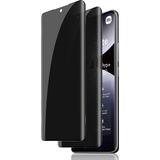 M.TK Moveteck Xiaomi Redmi Note 14 Pro Plus Hayalet Ekran Koruyucu Cam Tam Kapatan Gizli Tamperli Oval Cam 5d Parlak Privacy Glass - Siyah