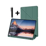 M.TK moveteck Xiaomi Redmi Pad Se 11 inç Tablet Kılıfı Kalemlikli Akıllı Silikon Kılıf Uyku Modlu Standlı + Kalem, Koyu Yeşil, Tek Ebat, Mars-RedmiPadSE-yeşil132