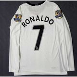 M.unitedd 2008 Moskova Şampiyonlar Ligi Finali Cristiano Ronaldo Forması (Beyaz)