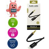 M-X02 Lightning To 3.5Mm Aux Ses Kablosu – İphone Uyumlu, Stereo Ses Destekli, Altın Uçlu