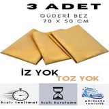 M.Y. Taso 3 Adet Güderi Bez Premium 70 x 50 cm İthal, Araç İçi ve Dış Temizlikte Profesyonel Sonuç