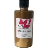 M1 Art Altın Likit Varak 120 ml Solvent Bazlı Kullanıma Hazır Canlı Renkli Süsleme Malzemesi