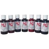 M1 Art Epoksi Ultra Pigment Pasta 50.gr x 7 Adet Opak & Transparan Sıvı Pigment Boya - KOYU SERİ