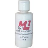 M1 Art Epoksi Ultra Pigment Pasta 50GR - Opak & Transparan Sıvı Pigment Boya - Beyaz