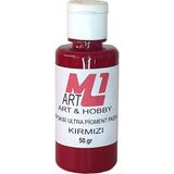 M1 Art Epoksi Ultra Pigment Pasta 50GR - Opak & Transparan Sıvı Pigment Boya - Kırmızı