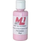 M1 Art Epoksi Ultra Pigment Pasta 50GR - Opak & Transparan Sıvı Pigment Boya - Pembe
