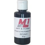 M1 Art Epoksi Ultra Pigment Pasta 50GR - Opak & Transparan Sıvı Pigment Boya - Siyah