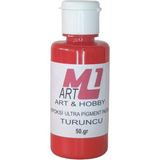 M1 Art Epoksi Ultra Pigment Pasta 50GR - Opak & Transparan Sıvı Pigment Boya - Turuncu