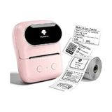 M108 Etiket Yazıcısı Siyah, (20-50MM) Kablosuz Taşınabilir Bluetooth, USB Şarjlı, Android, Ios ve Pc - Pembe