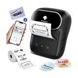 M108 Etiket Yazıcısı Siyah, (20-50MM) Kablosuz Taşınabilir Bluetooth, USB Şarjlı, Android, Ios ve Pc
