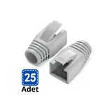 M108kb Cat7 Rj45 Jack Koruma Kılıfı-25 Adet Boot Gri Ethernet Kablo Koruyucu